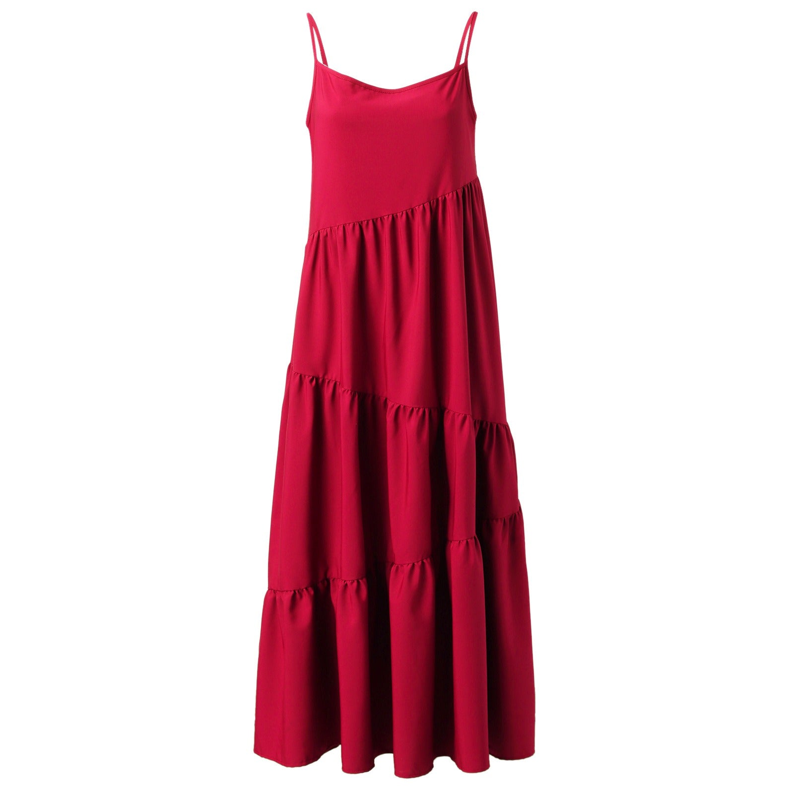 Robe plissée à bretelles – Coupe ample, style balnéaire
