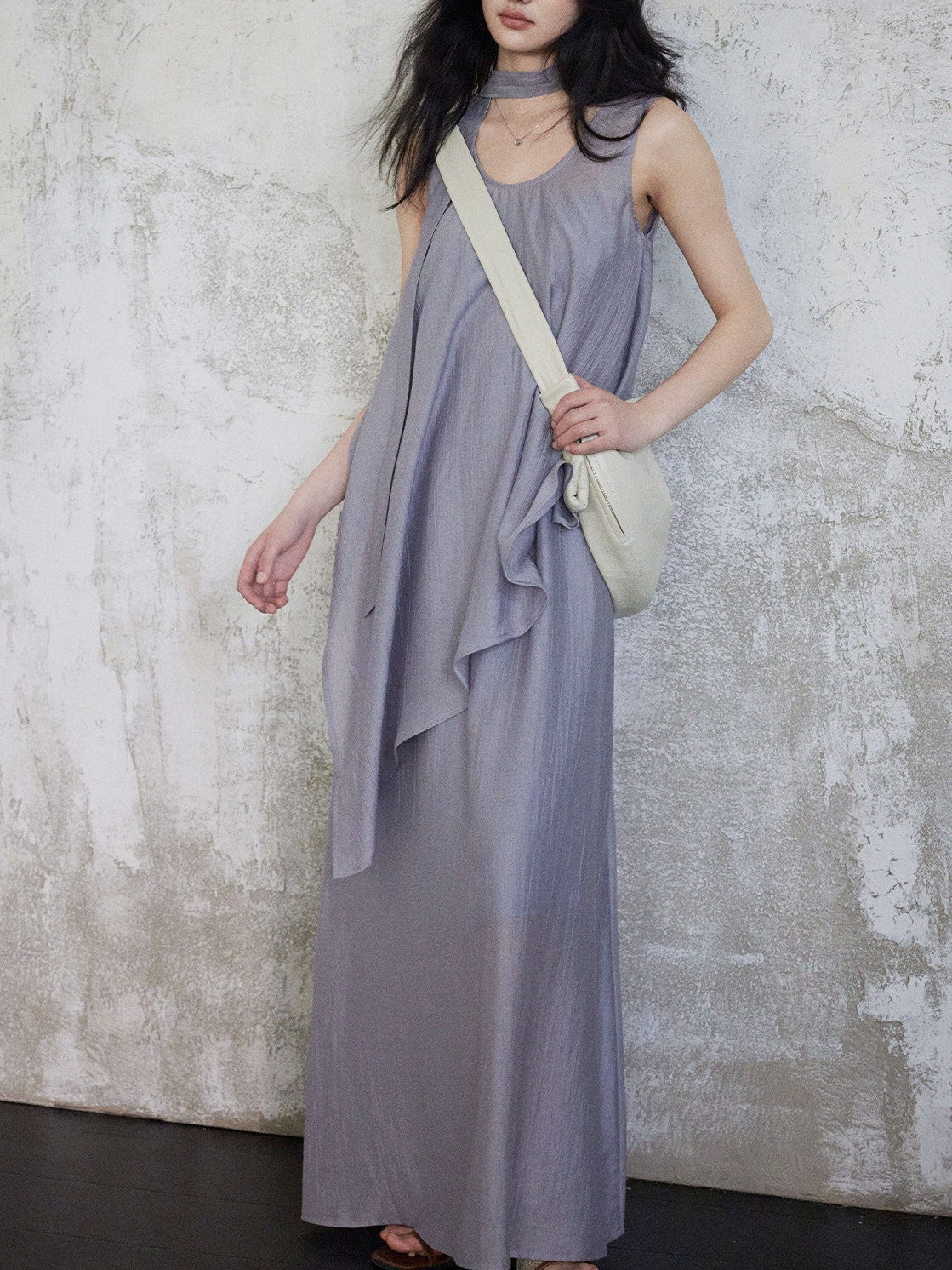 Robe Longue Sans Manches – Bretelles Évasées, Taille Haute & Ensemble 2 Pièces