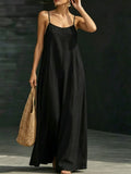 Robe Maxi Fluide Unie – Sans Bretelles, Coupe Ample & Grande Taille