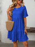 Robe Fluide Décontractée – Manches Courtes & Coupe Ample